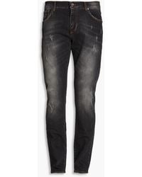 Dolce & Gabbana - Jeans mit schmalem bein aus denim in distressed-optik - Lyst