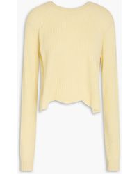 Autumn Cashmere - Scalloped Ribbed Cashmere Sweater - Lyst