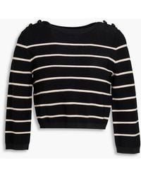 Zimmermann - Cropped Striped Stretch-Knit Sweater - Lyst