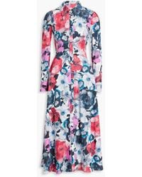 Erdem - Josianne Floral-print Cotton-poplin Midi Dress - Lyst