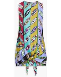 PUCCI - Printed Silk Top - Lyst