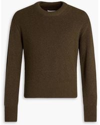 Maison Margiela - Ribbed Cotton And Wool-Blend Sweater - Lyst