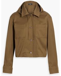 Theory - Cotton-Blend Twill Hooded Jacket - Lyst