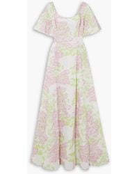 BERNADETTE - Maude Floral-print Cotton-poplin Gown - Lyst