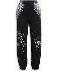 Balenciaga - Painted French Cotton-blend Terry Track Pants - Lyst