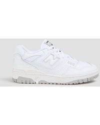 New Balance - 550 Mesh-trimmed Leather And Suede Sneakers - Lyst