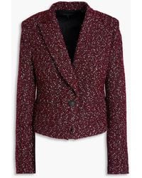 Rag & Bone - Valerie Cropped Wool-blend Bouclé-tweed Blazer - Lyst