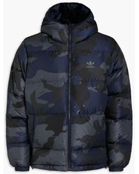 adidas Originals - Printed Quilted Shell Hooded Down Jacket - Lyst
