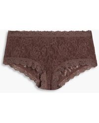 Hanky Panky - Stretch-lace Mid-rise Briefs - Lyst