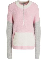 Autumn Cashmere - Color-block Metallic Bouclé-knit Merino Wool-blend Sweater - Lyst