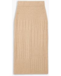 Lauren Manoogian - Collage Ribbed Pima Cotton-blend Bouclé Midi Skirt - Lyst