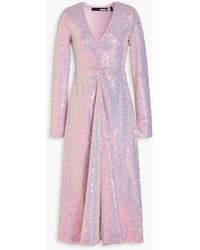 ROTATE BIRGER CHRISTENSEN - Sierra Sequined Stretch-tulle Midi Dress - Lyst