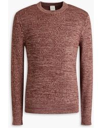 Paul Smith - Mélange Ribbed Cotton And Merino Wool-blend Sweater - Lyst