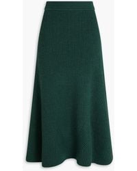 Zimmermann - Ribbed Wool Midi Skirt - Lyst