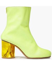 yellow chunky boots
