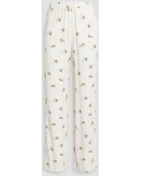 Sleeper - Floral-print Charmeuse Pajama Pants - Lyst