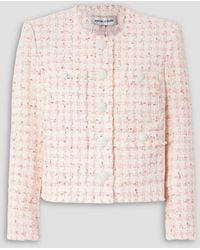 Veronica Beard - Olbia Frayed Checked Cotton-blend Tweed Jacket - Lyst