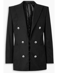Balmain - Double-Breasted Cotton-Twill Blazer - Lyst