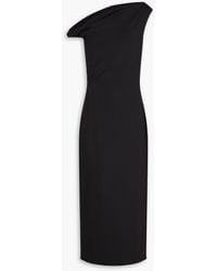 Rag & Bone - Midikleid "irina" aus jersey mit asymmetrischer schulterpartie - Lyst