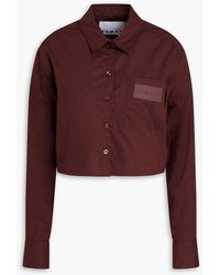 REMAIN Birger Christensen - Cropped Cotton-poplin Shirt - Lyst