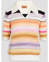 Missoni - Striped Knitted Polo Sweater - Lyst