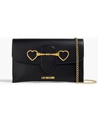 Love Moschino - Embellished Faux Leather Shoulder Bag - Lyst