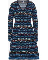 M Missoni - Metallic Crochet-knit Mini Dress - Lyst