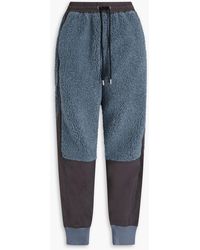 JW Anderson - Faux Shearling-paneled Cotton-blend Track Pants - Lyst
