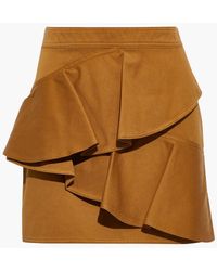 Isabel Marant - Ruffled Cotton Mini Skirt - Lyst