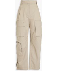 Brunello Cucinelli - Bead-embellished Stretch-cotton Twill Cargo Pants - Lyst