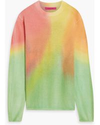 The Elder Statesman - Wave Aura Tie-Dyed Intarsia Cashmere Sweater - Lyst