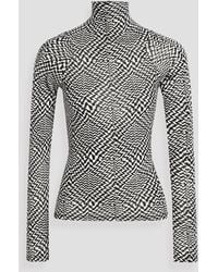 Rag & Bone - Shaw Printed Cotton And Modal-blend Jersey Turtleneck Top - Lyst