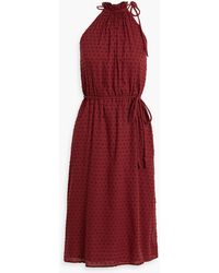 Joie - Striped Fil Coupé Cotton-jacquard Dress - Lyst
