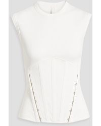 Dion Lee - Hook-detailed Ribbed Cotton-blend Jersey Tank - Lyst