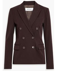 10 Crosby Derek Lam - Doppelreihiger blazer aus twill aus einer baumwollmischung - Lyst