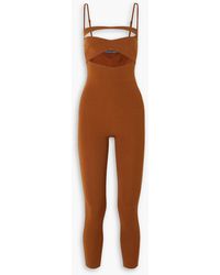 Zeynep Arcay - Jumpsuit aus stretch-strick mit cut-outs - Lyst