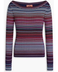 Missoni - Striped Ribbed Cotton-blend Top - Lyst