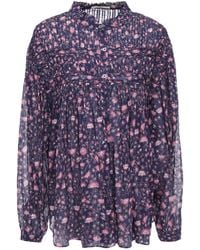 Isabel Marant - Lalia Oversized Gathered Floral-print Cotton-voile Top - Lyst