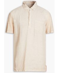 120% Lino - Jersey-paneled Slub Linen Shirt - Lyst