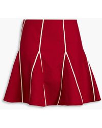 RED Valentino - Cotton-blend Crepe Mini Skirt - Lyst