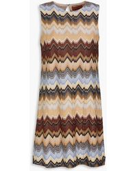 Missoni - Metallic Crochet-knit Mini Dress - Lyst