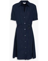 Vince - Belted Tencel Lyocell-Blend Shirt Dress - Lyst