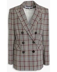 Veronica Beard - Ellette Dickey Double-Breasted Prince Of Wales Checked Tweed Blazer - Lyst