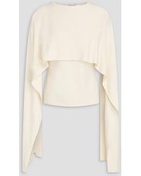 Magda Butrym - Draped Wool, Silk And Cashmere-blend Sweater - Lyst
