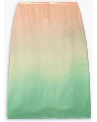 Jil Sander - Dégradé Satin Midi Skirt - Lyst