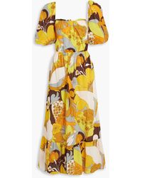 Antik Batik - Bahia Printed Fil Coupé Cotton Maxi Dress - Lyst