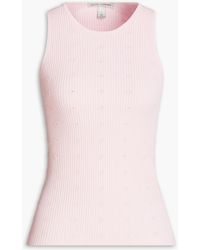 Autumn Cashmere - Ribbed Pointelle-knit Tank - Lyst