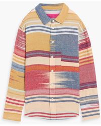 The Elder Statesman - Striped Jacquard-Knit Cashmere Shirt - Lyst