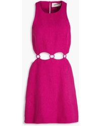Ba&sh - Cutout Embellished Cotton-crepon Mini Dress - Lyst