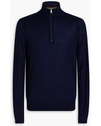 Paul Smith - Merino Wool Half-zip Sweater - Lyst